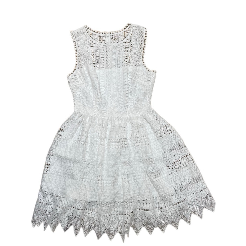 BB Dakota White Eyelet, Lace, Sleeveless, Summer Dress - Size 2